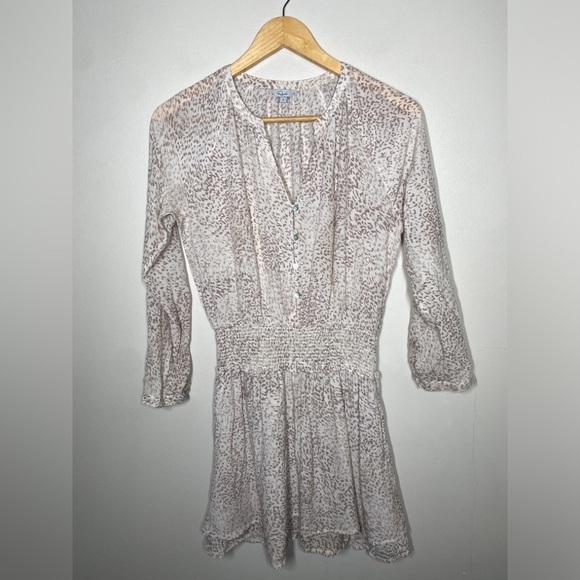 Rails Jasmine Tan Watercolor Leopard Mini Dress - Picture 6 of 11